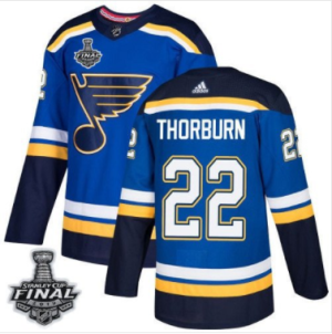 Chris Thorburn Blues Royal Heim Blau 2019 Stanley Cup Final Stitched